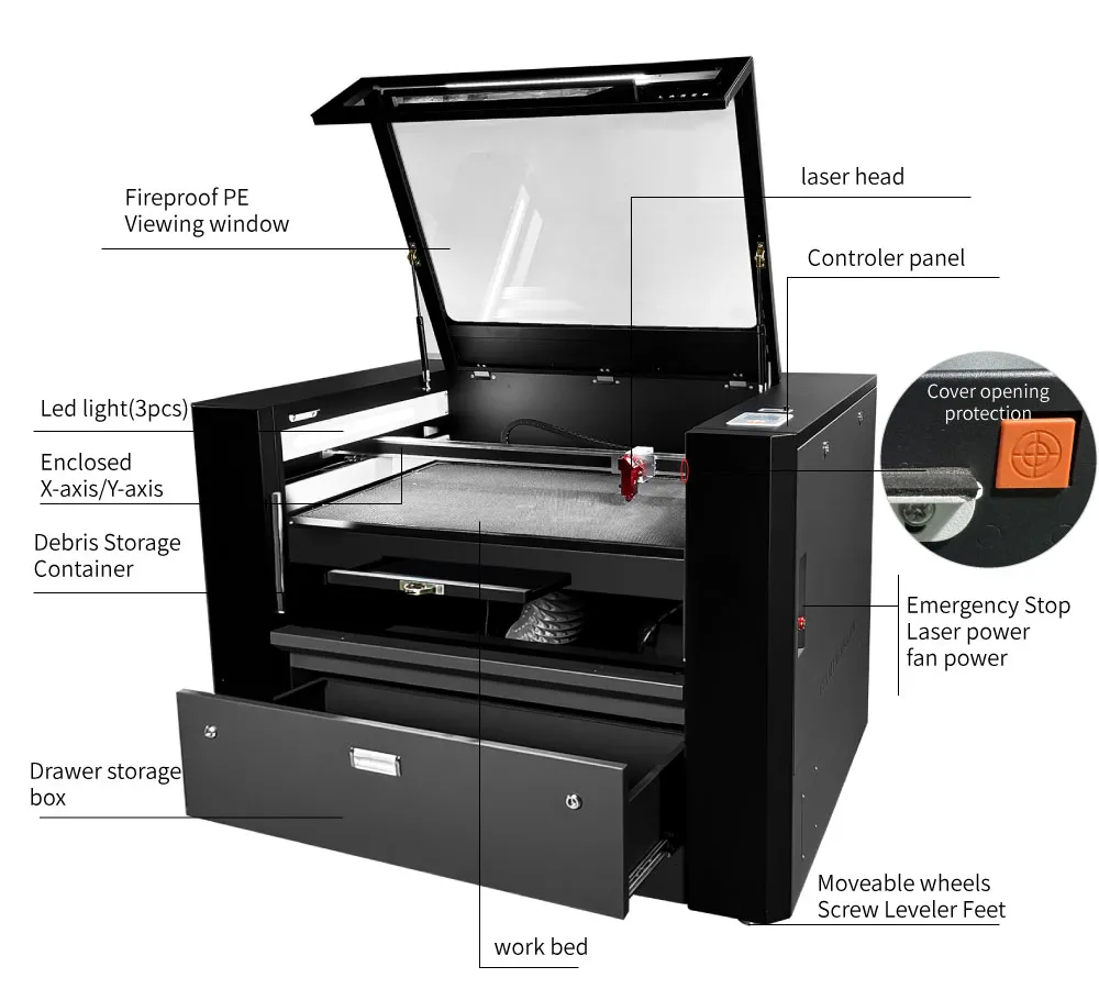 80W CO2 Laser Cutting Machine